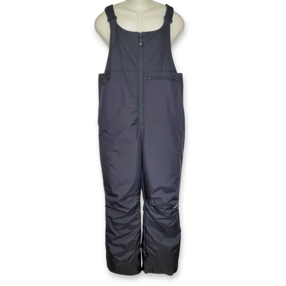 Outdoor Gear Men's L Ski Snow Suit Insulated Overalls Black Nylon Adjustable USA